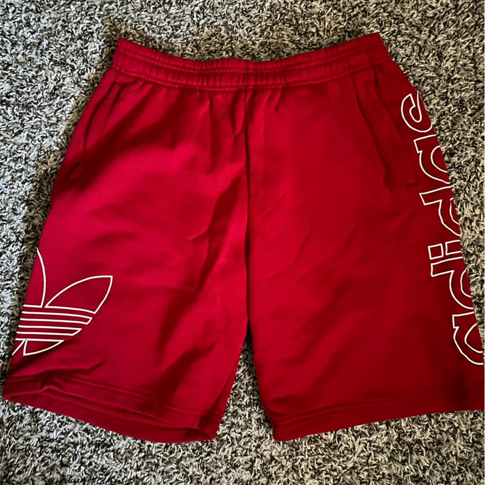 Adidas Men’s Red Sweat Shorts, Size M, WORN ONCE!